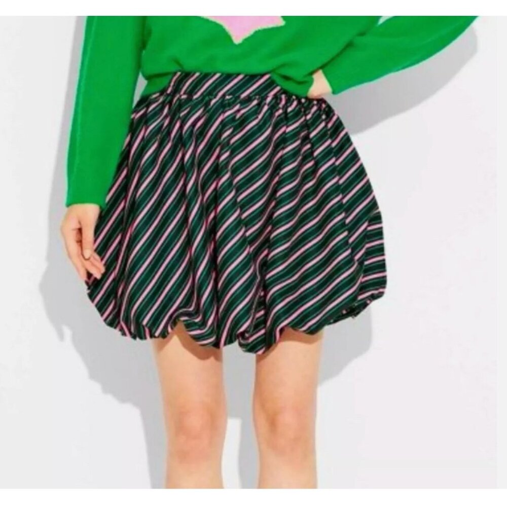 Wicked Paul Tazewell XXS womens Bubble Skirt Striped Design Pink & Black